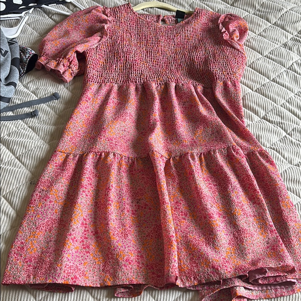 Wild Fable Pink and Orange Casual Dress